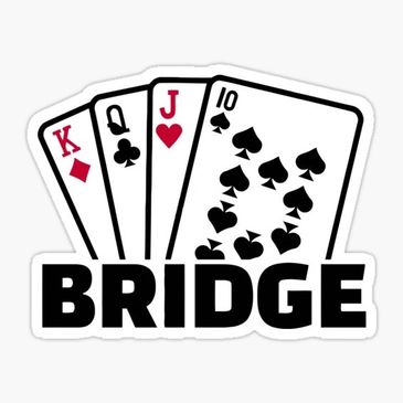 Playing cards spelling BRIDGE with King, Queen, Jack, and Ten.