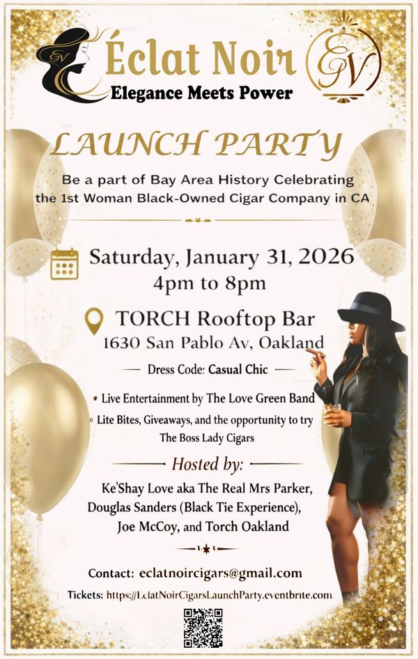 Eclat Noir Launch Party
January 31, 2026
4pm - 8pm
Torch Rooftop
Oakland, CA