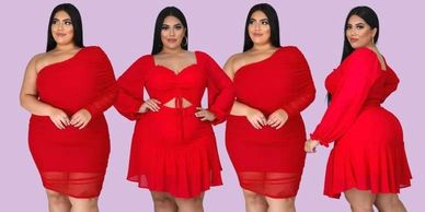 Vestidos rojos plus size para mujeres, vestidos rojos cortos y largos. Descubre tu vestido perfecto