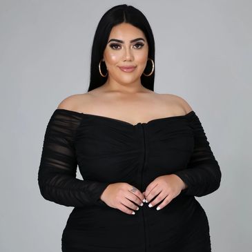 vestido corto para mujer plus size