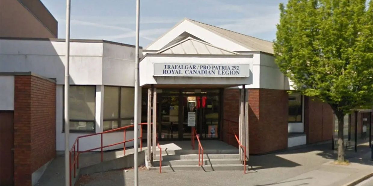 Entrance of Trafalgar/Pro Patria 292 Royal Canadian Legion building.