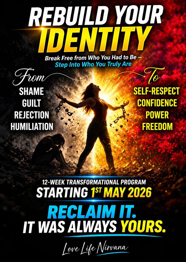 Empowering 12-week program to rebuild your identity from shame to confidence and freedom.
