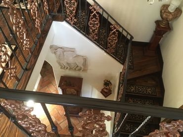 Balcony of the Grand Staircase at Sanibel Manor House.