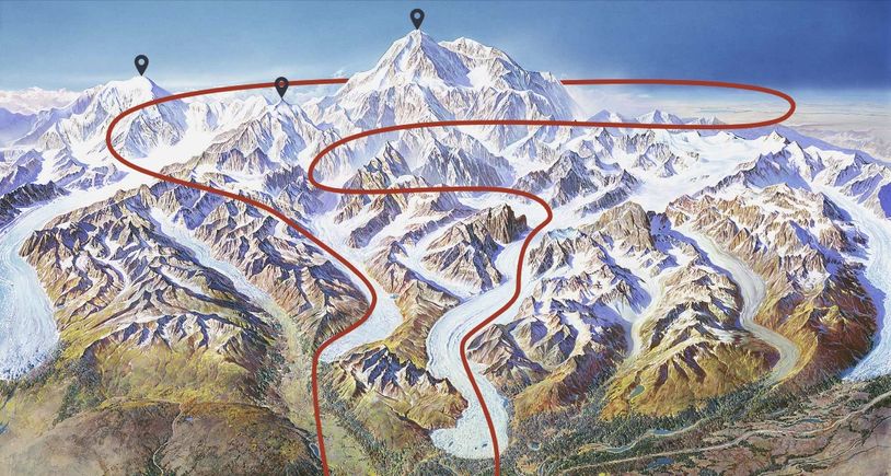 denali flight map