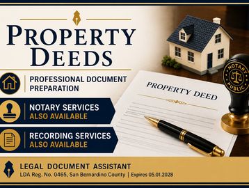 Property Deed, Grant Deed, Quit claim Deed, Interspousal Deed