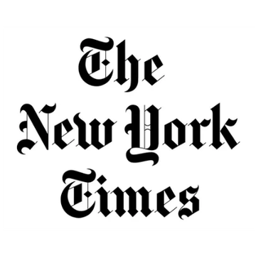 Logo of The New York Times in classic blackletter font.