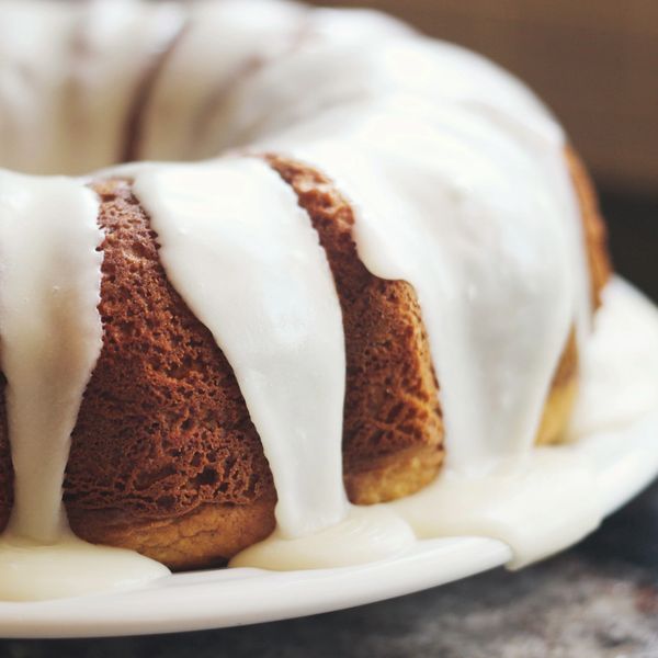 Bundt Cake with drizzled glaze