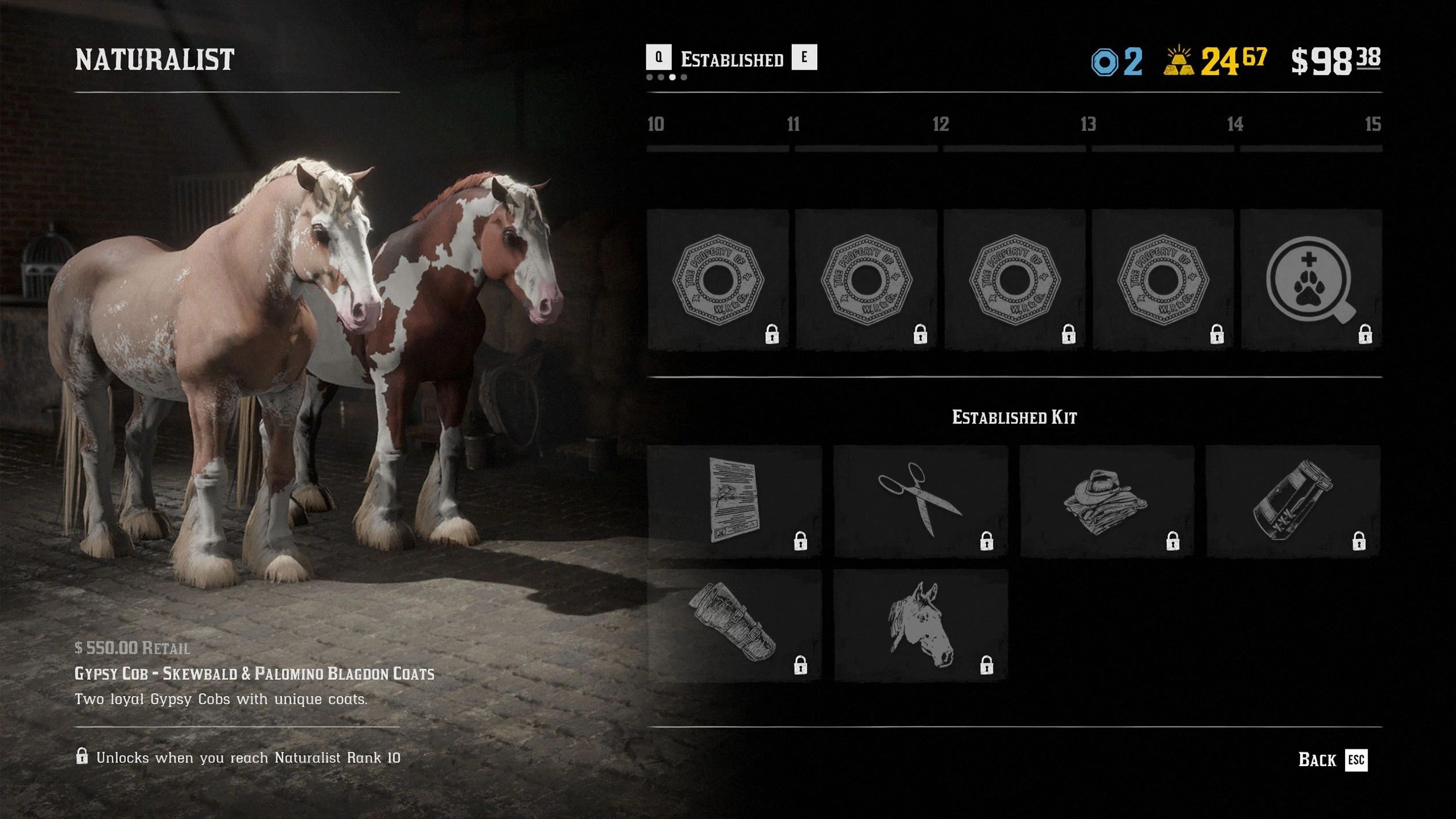 Setting up background interiors for role reward screens. (RDR2 Online)