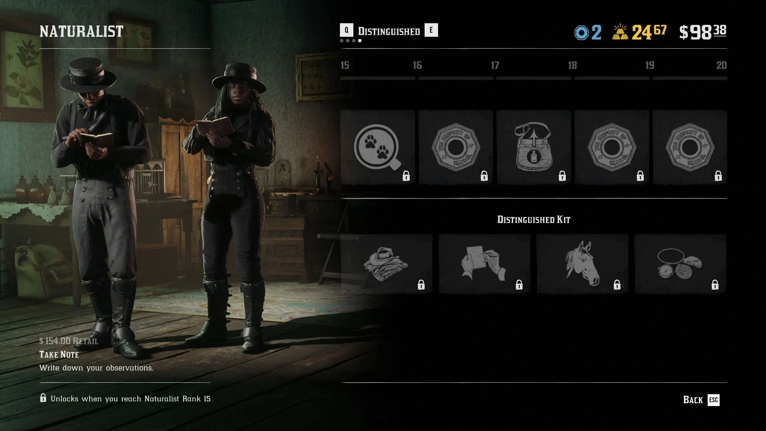 Setting up background interiors for role reward screens. (RDR2 Online)