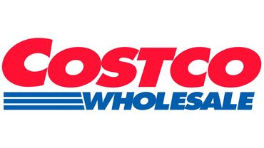 Costco Wholesale logo with bold red and blue text.