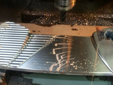 machining of aluminium part.