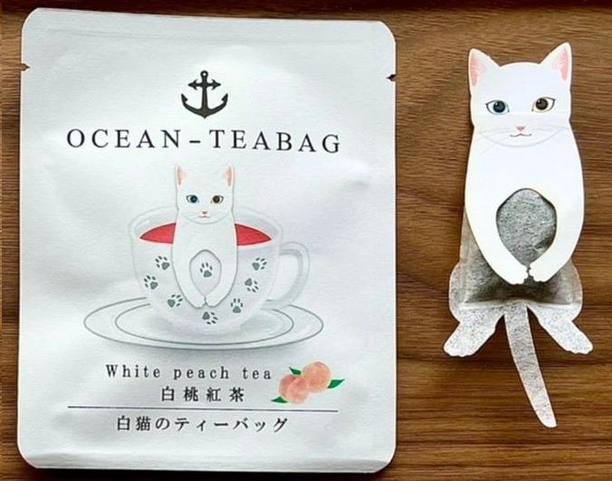 White Cat Tea Bag Gift Set