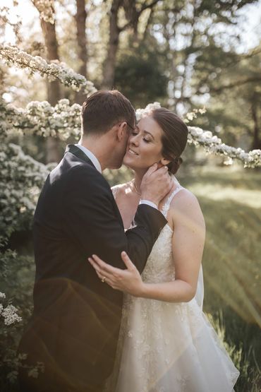 A Bride and Groom amongst the trees