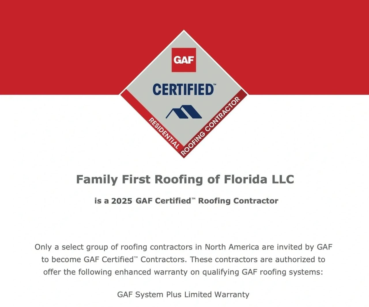 GAF certified roofers in Jacksonville, FL