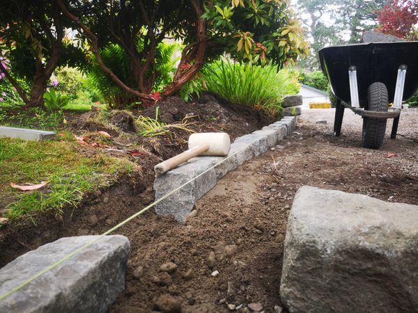 Laying Whinstone Edging.