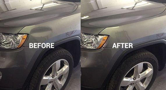 Paintless dent removal example 6