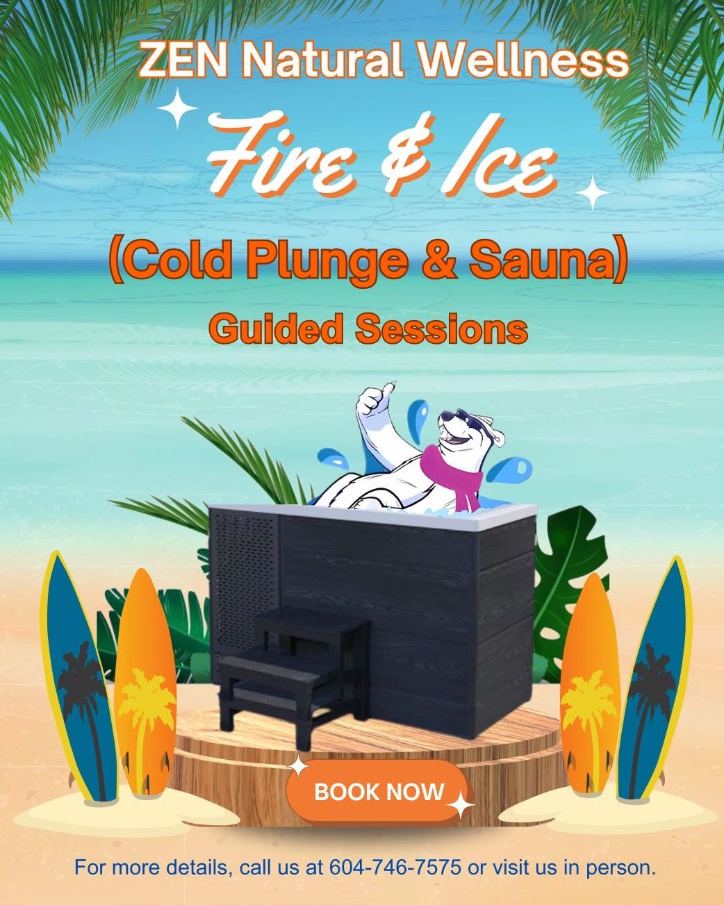 Coached Fire and Ice cold plunge and sauna sessions at ZEN Natural wellness
