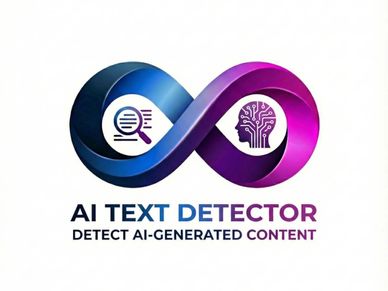 AI Text Detector Logo. It allows you to enter text to see if it was generated using AI