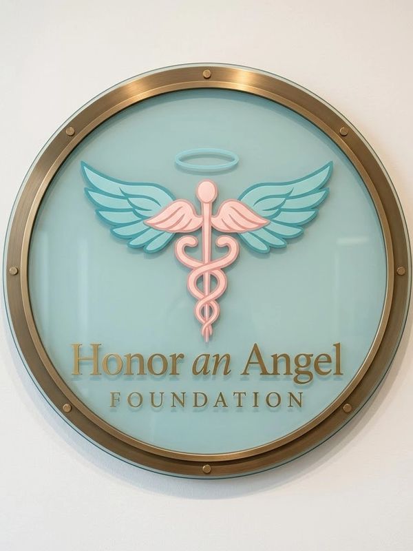 Honor an Angel Foundation logo with wings and halo.
