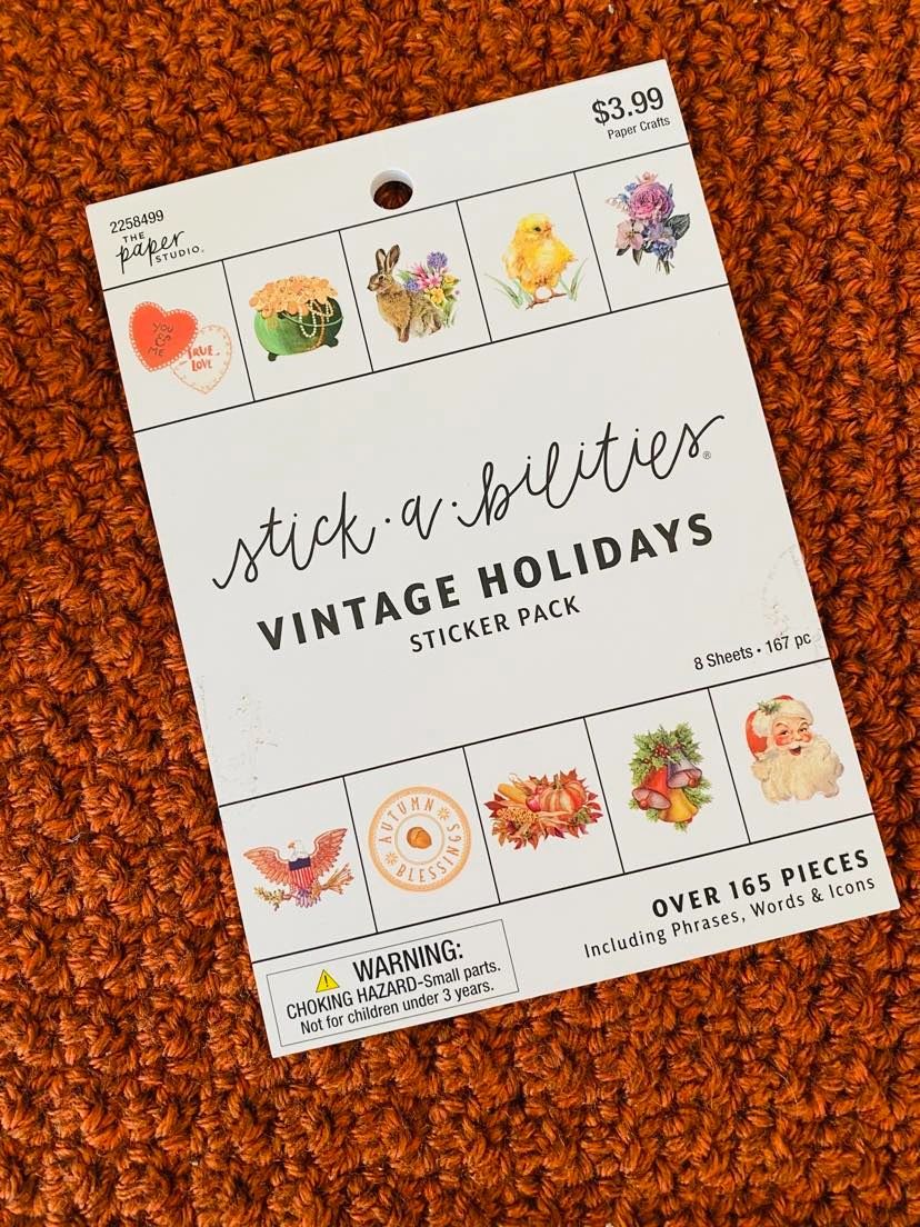 Vintage Holidays Stickers, Hobby Lobby