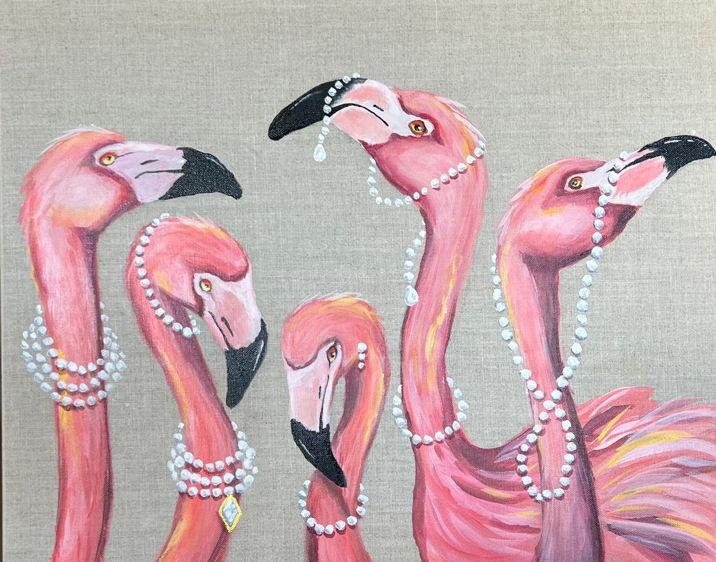 Putting On The Ritz $600
16x20” Acrylic on linen canvas