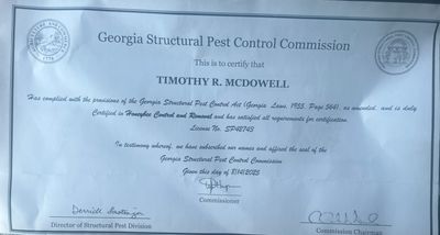 Georgia bee removal license