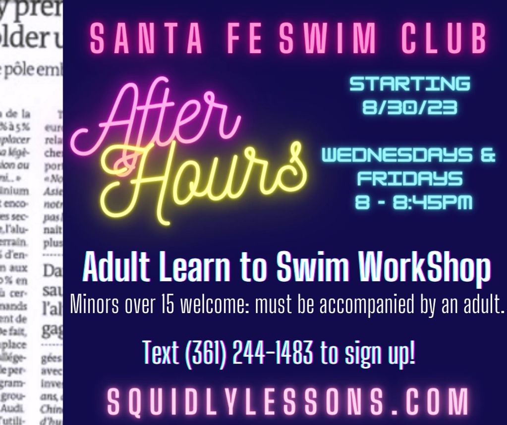 Adult Learn-to-Swim Facebook Post