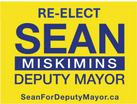 Re-Elect Sean Miskimins
For Deputy Mayor