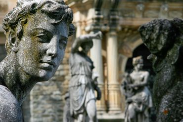 Mysterious deities at Peles Museum, Sinaia, Romania
