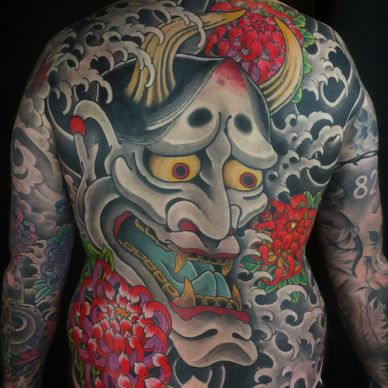 Japanese back piece tattoo