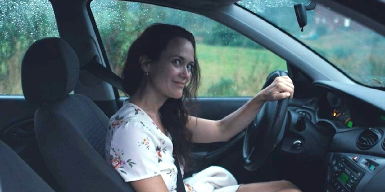 ODDRUN VALESTRAND in a car
