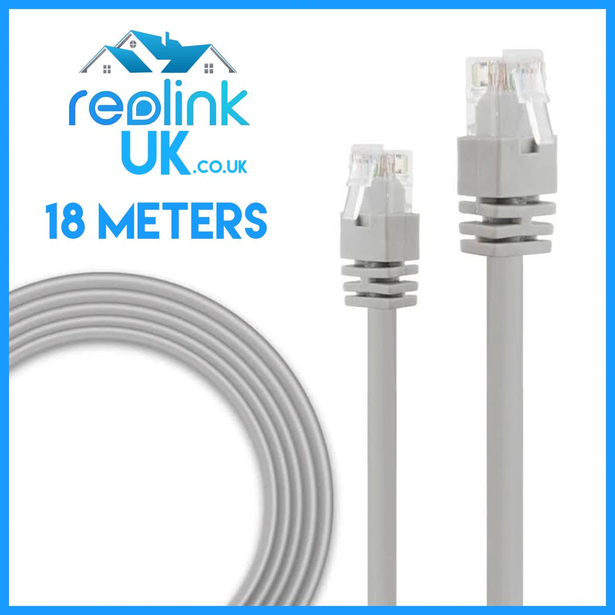 REOLINK RJ45 CAT-5 NETWORK ETHERNET PATCH CABLE, 60 FEET, 18 METERS