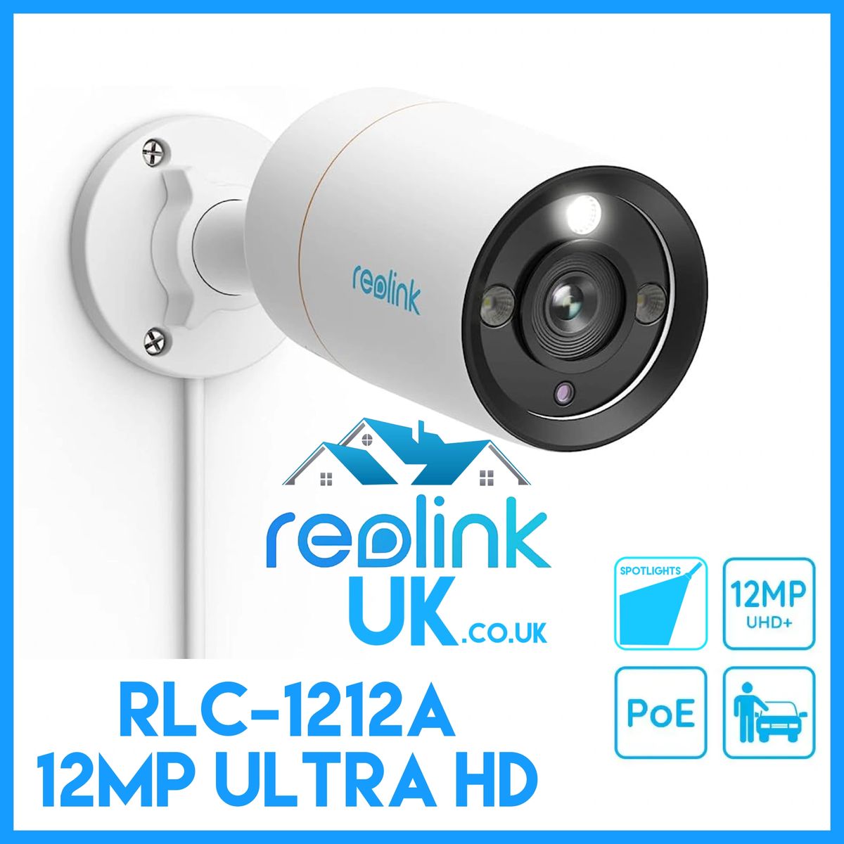 Reolink Rlc 1212a Intelligent 12mp Uhd Poe Security Camera With