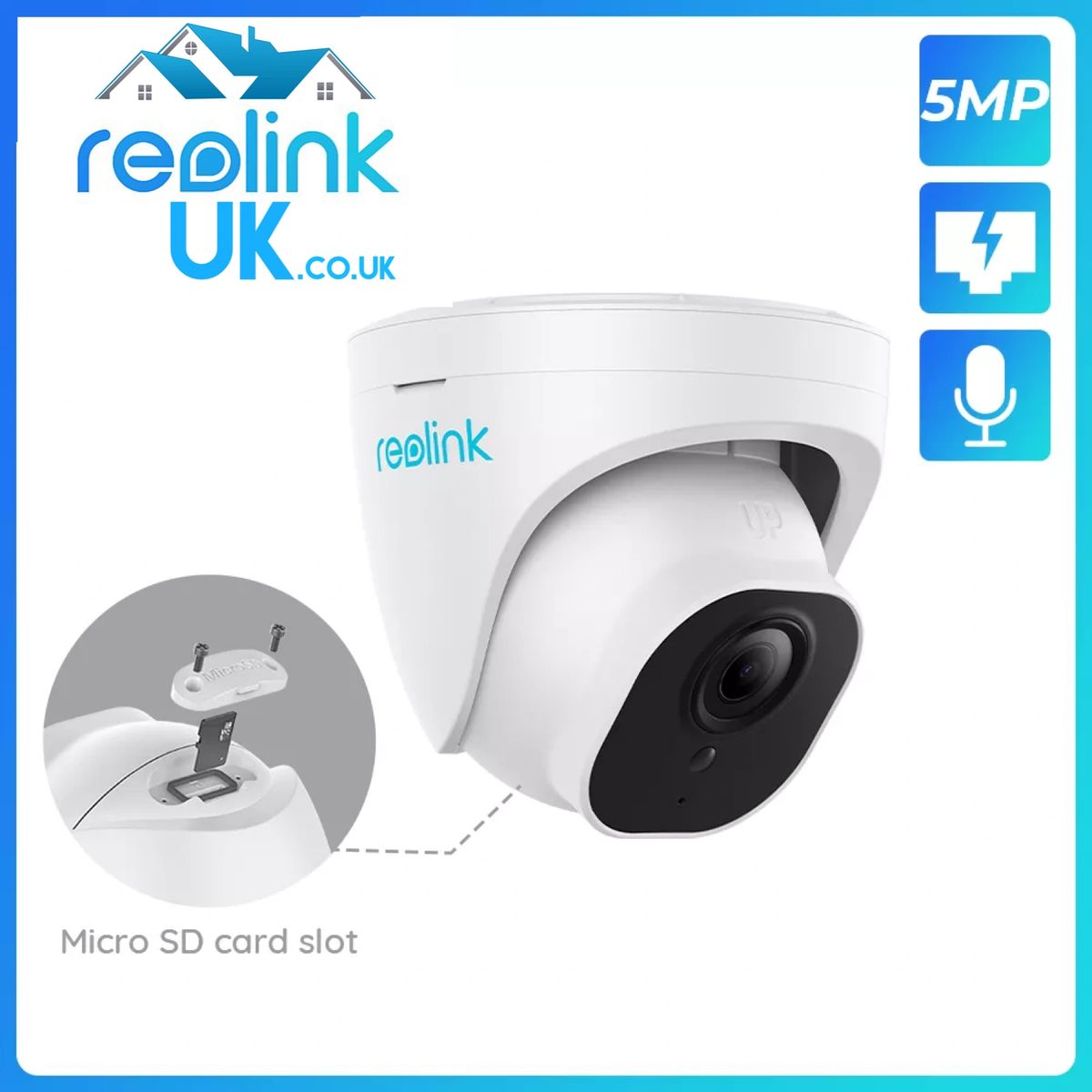 REOLINK RLC-520A 5MP PoE IP CAMERA WITH PERSON/VEHICLE DETECTION