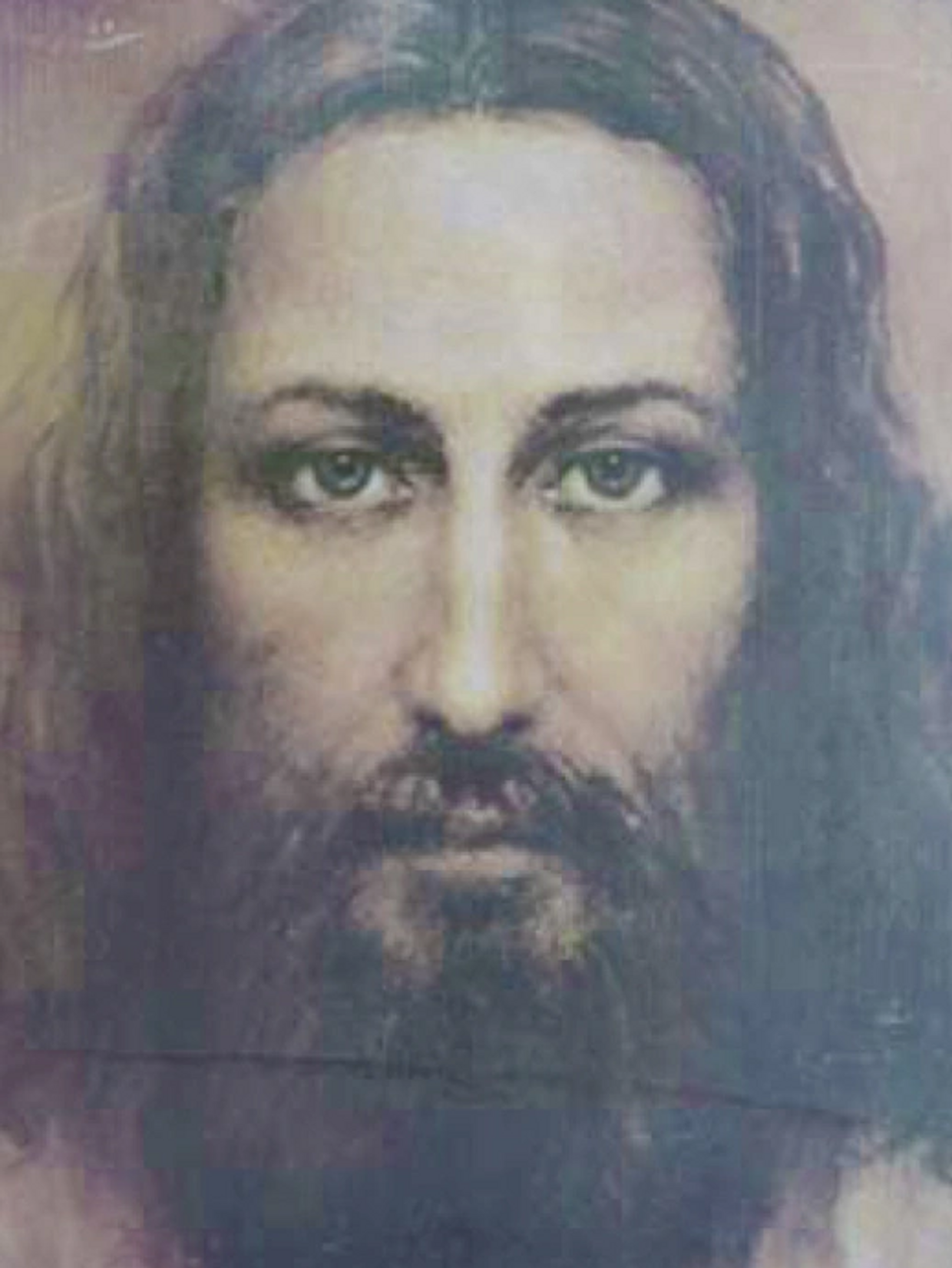 Jesus, painting based on the Shroud of Turin