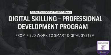 Banner for a professional digital skilling development program for field teams.