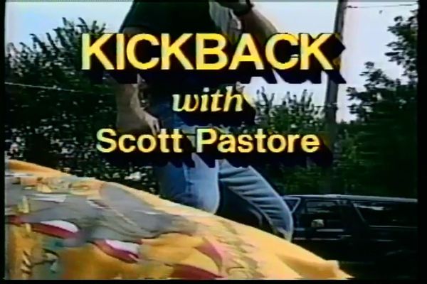 Title screen of 'Kickback with Scott Pastore' with a person in jeans and a colorful blanket.