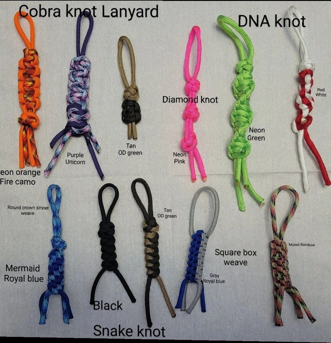 zipper pulls (number of colors: one color, weave style: snake knot, and  Color: Royal blue)