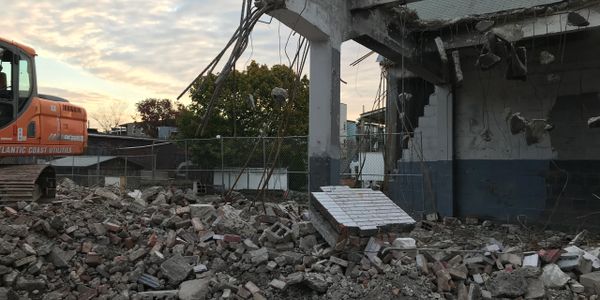 10 Everett Street during demolition