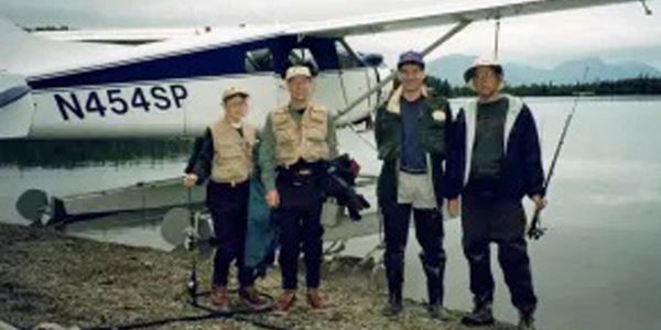 Brian Gnage, Dr. Larry Gnage, Dr. Bruce Anderson and Dr. Stephen Anderson at Kodiak Island