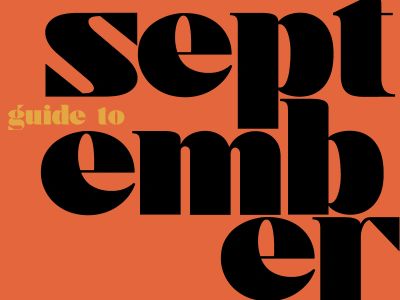 Bold September text on orange background.