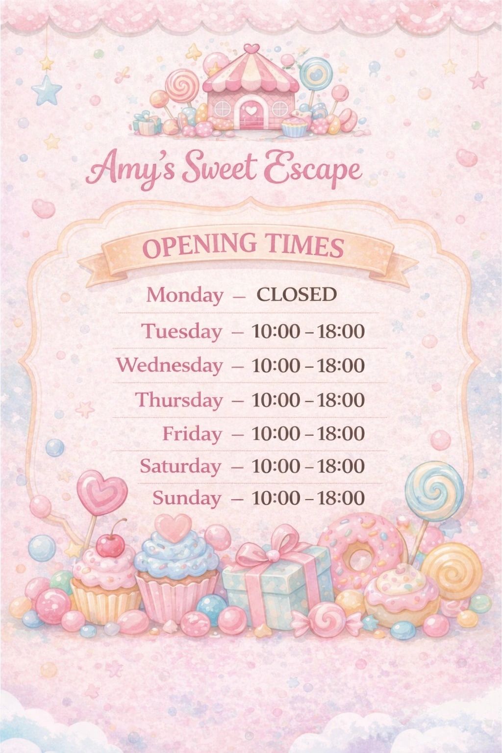 Sweet Escape Sign Delicious Homemade Desserts | Amy's Sweet Escape