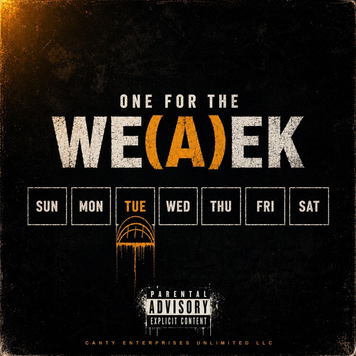 Album cover of WE(A)EK with days of the week and explicit content warning.