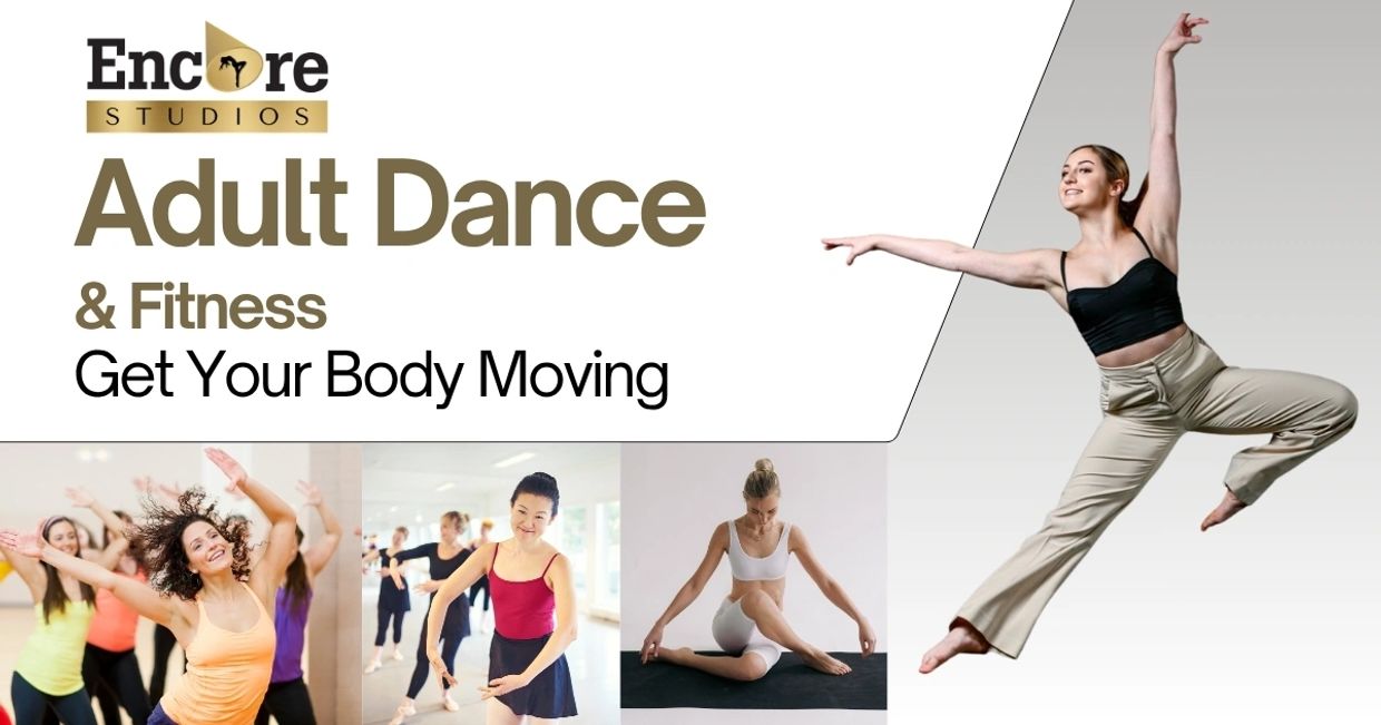 Adult dance and fitness classes encourage movement and fun for all skill levels.