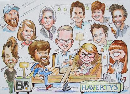 CARICATURE GROUP DRAWING FROM PHOTOS.