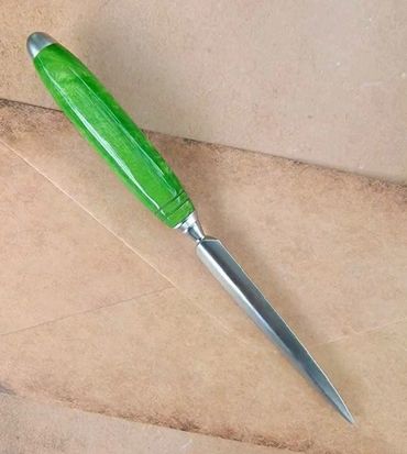 Letter Opener in Green Acrylic