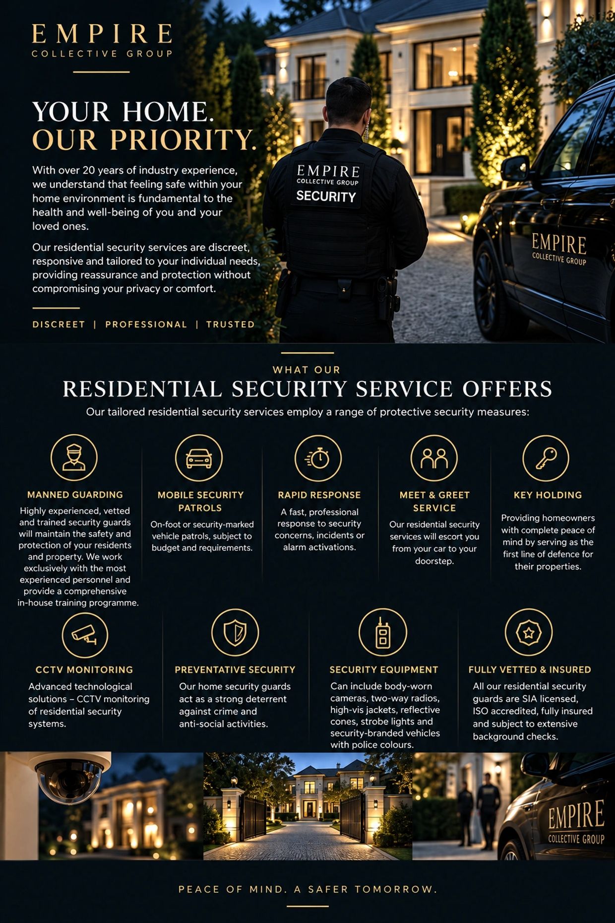 Residential security services by Empire Collective Group, ensuring safety and peace of mind.