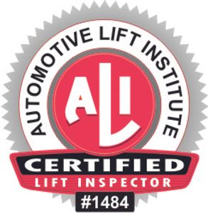 ALI CERTIFIED LIFT INSPECTOR AUTOMOTIVE LIFT INSTITUTE HOIST INSPECTION LIFT INSPECTION