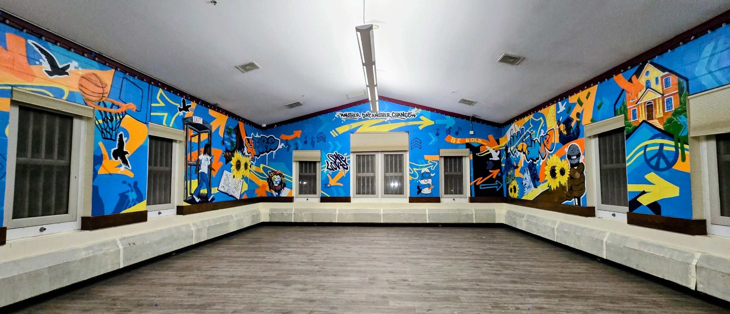 "To Be Continued..."
Community Mural with DYS Incarcerated Youth
Acrylic on PolyTab Cloth
2026