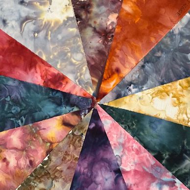 Examples of dyed fabric